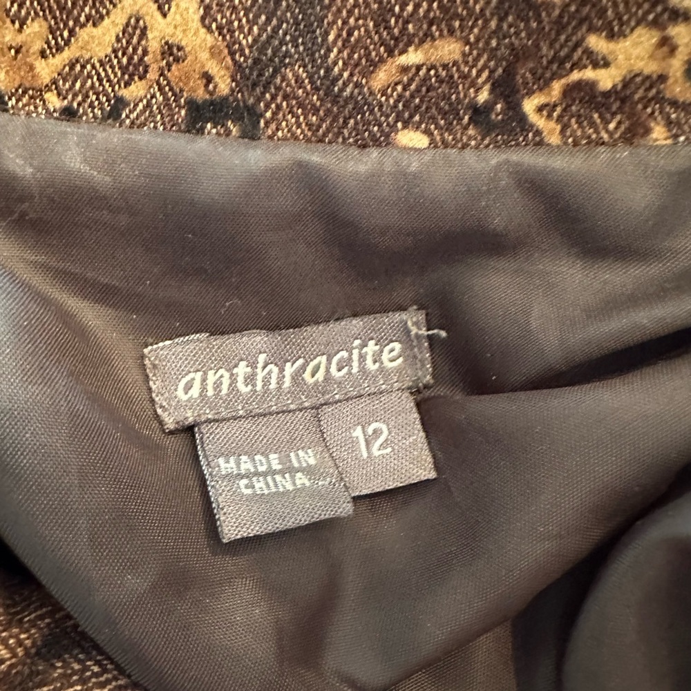 Anthracite Ladies Blazer Tweed Paisley Textured Camouflage Size 12 Women - Picture 10 of 14